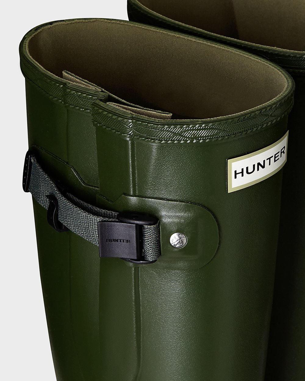 Womens Tall Rain Boots - Hunter Norris Field Side Adjustable (78DYLVPAQ) - Green